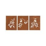 Tuscan Path 3 Piece Rust Gumtree Wall Art