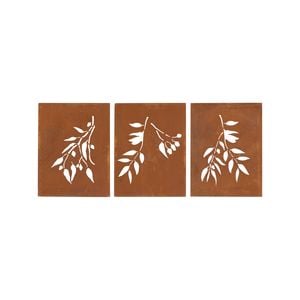 Tuscan Path 3 Piece Rust Gumtree Wall Art