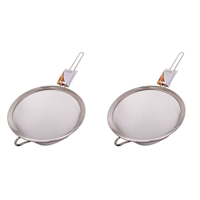 2PK Appetito Stainless Steel 23cm Mesh Strainer Home/Kitchen Cooking Tool