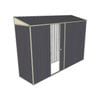 Build-a-Shed 0.8 x 3 x 2m Skillion Single Sliding Side Door Shed - Grey
