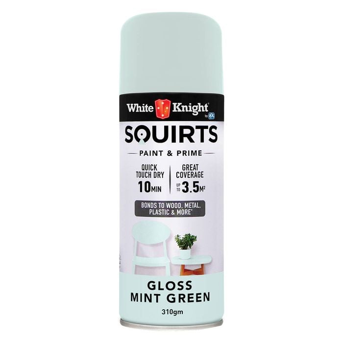 White Knight 310g Mint Green Gloss Squirts Spray Paint