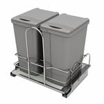 Rev-A-Shelf 30L Dual Pull Out Waste Container With Bin And Lid