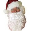 Santa Curly Beard and Wig Set for Adults, Christmas Halloween Costume Accessory - White, ADULT
