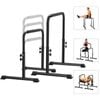 Advwin Adjustable Dip Bar Home Dip Station for Push-Ups, L-Sits, Pull-Ups & Core Exercise – 120kg Capacity