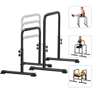 Advwin Adjustable Dip Bar Home Dip Station for Push-Ups, L-Sits, Pull-Ups & Core Exercise – 120kg Capacity