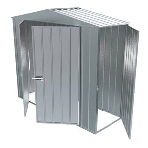 Build-a-Shed  2.3 x 0.8 x 2.3m Gable Single Hinged Side Door Shed - Zinc