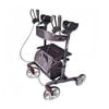 Livingstone Upright Rollator Walker 10" Front Wheel With Seat And Bag Grey