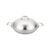SOGA 38cm Stainless Steel Double Handle Wok Frying Pan with Lid