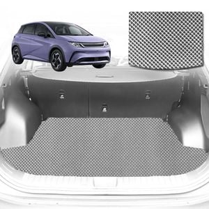 6D Diamond Car Boot Mat for All-new BYD Dolphin 2023-Current 5Door Hatchback-Cargo Mat-Grey-Outback GT