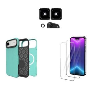 Icoverlover For Iphone Air Case Compatible With Magsafe Tough Mint + 2x Screen + 2x Camera Lens Protectors