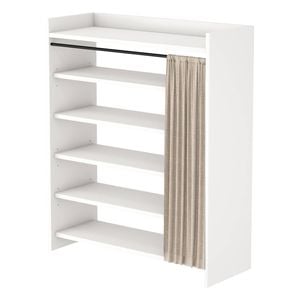 Advwin Shoe Storage Cabinet with Cover 5-Tier Shoe Rack Freestanding Organizer Storage Entryway Hallway White
