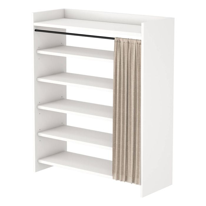 Advwin Shoe Storage Cabinet with Cover 5-Tier Shoe Rack Freestanding Organizer Storage Entryway Hallway White