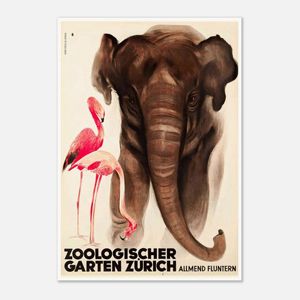 Galrie Vintage Switzerland Zoological Garden Zurich Poster Timeless Wall Art Home Decor, Poster Only, 70 x 100cm (28 x 40inch)
