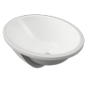 New England Joinery 420mm White Gloss Oval Undermount Basin