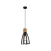 CLA Lighting FARO Wood Convex Cone Pendant Light - Black