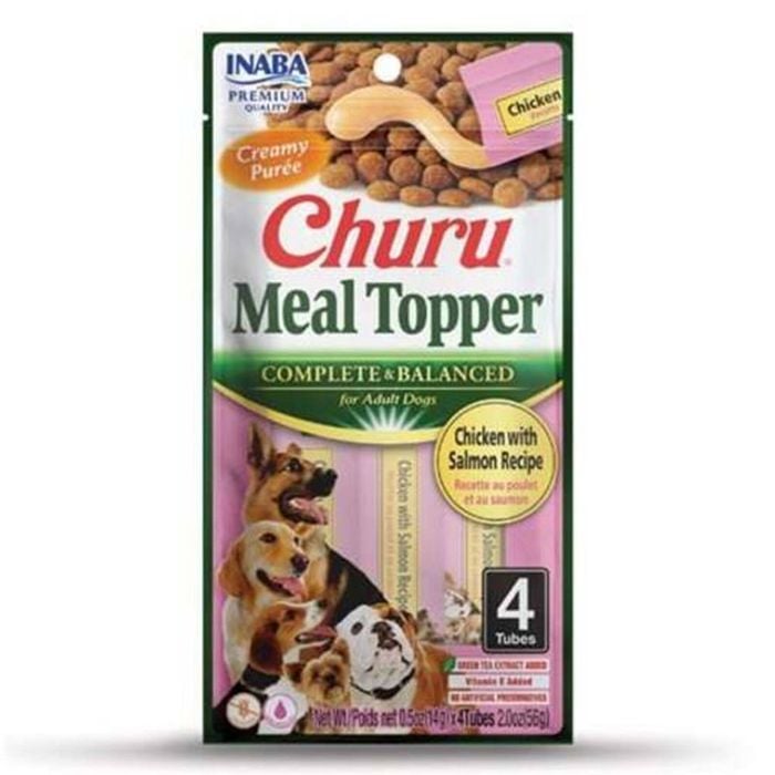 Inaba Churu Meal Topper Chicken With Salmon Recipe For Adult Dogs 4 Tubes (exp: 12/2025)