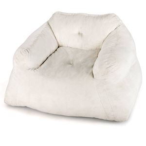 Costway Plush Bean Bag Chair Floor Lazy Sofa Lounger Seat Beige