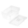 SOGA 1/1 GN Polycarbonate Food Pan 150mm Clear 2 Pack with Lids