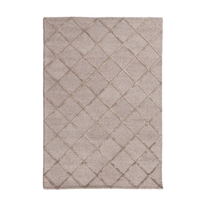 Colorscope shimmer diamonds contemporary indoor rug taupe 350x450cm