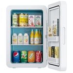 Advwin Portable Mini Fridge Camping Fridge Car Cooler and Warmer 22L White