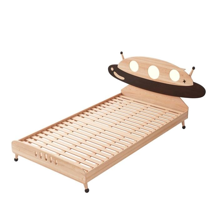 Spaceship King Single Bed Frame - Beech