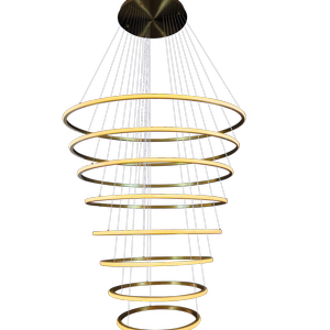 LED 8 Pendant Light Rings - Delessi Marcello - Gold