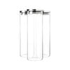 Argon Tableware Glass Storage Jars with Metal Lids - 2 Litre - Pack of 3