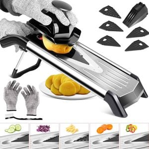 Catzon 5-in-1 Mandoline Slicer with Adjustable Thickness-1052