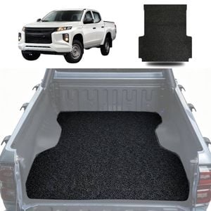 Signature Honeycomb UTE Tub Mat Tray Liner for Mitsubishi Triton Double Cab 2015 - 2023 (MQ MR) - Black