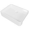 New England Joinery 500mm White Gloss Fergus Semi-Recessed Basin