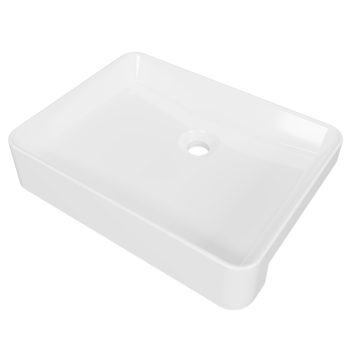 New England Joinery 500mm White Gloss Fergus Semi-Recessed Basin