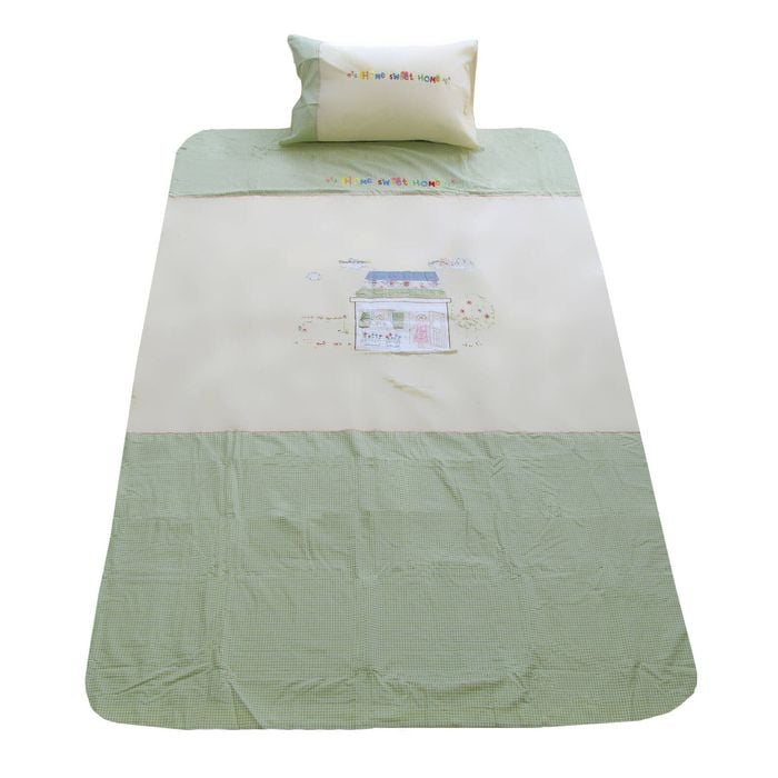 Bloomington 100% Cotton Home Sweet Home Quilt Cover Set King Single 168 x 218 cm