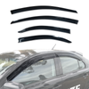 AUSGO Weather Shields for Mitsubishi Lancer Hatch 2007-2017 Weathershields Window Visors Wind Deflectors