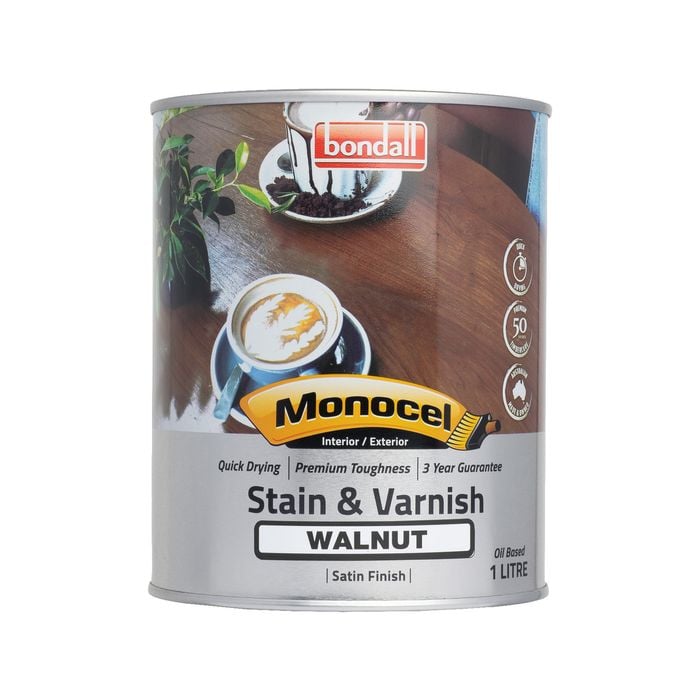 Bondall 1L Monocel Walnut Stain and Varnish