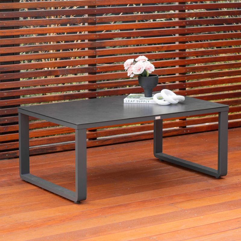 110 x 73cm Cordoba Coffee Table Aluminium Charcoal