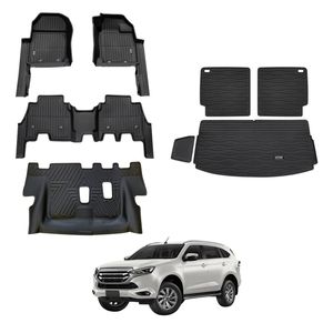 AUSGO 7D Injection Floor Mats & Boot Liner Set for ISUZU MUX MU-X 2021-Onwards Car Floor Liners Cargo Mat