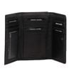 Pierre Cardin Stich Design Leather Ladies Large TriFold Wallet in Black