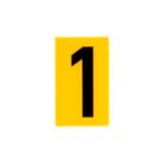Sandleford 60mm Yellow Self Adhesive House Number 1
