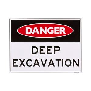 Sandleford 450 x 600mm Deep Excavation Plastic Sign