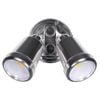 Brilliant Satin Nickel Raptor III Twin Flood Light