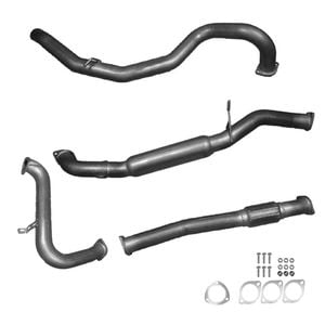 Ignite Exhausts Turbo Back for Nissan GU Patrol 3L Wagon 3" No Cat With Hotdog Raw Aluminised Steel
