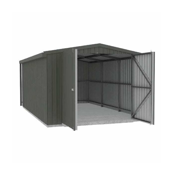Absco Structures 3.40mW x 5.50mD x 2.48mH Woodland Grey Single Barn Door Garage