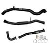 Ignite Exhausts Turbo Back For Nissan Gu Patrol 4.2l Coil Spring Ute 3" No Dump Pipe With Hotdog Black Aluminised Steel