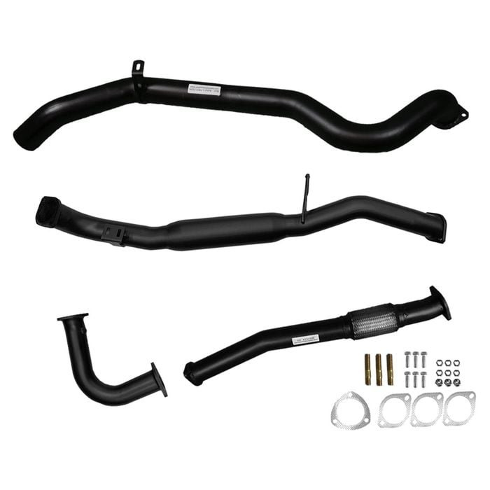 Ignite Exhausts Turbo Back For Nissan Gu Patrol 4.2l Coil Spring Ute 3" No Dump Pipe With Hotdog Black Aluminised Steel