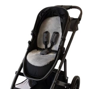 Naturally Sheepskins Grey Luxe Lambskin Pram Liner - Shorn Wool (Universal Fit)