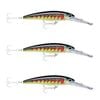 3x Rapala 18cm X Rap Magnum 40 Deep Diving Trolling Lures - HD Lime Light UV