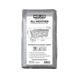 Mojo Medium All Weather Rectangle Table And Chairs Outdoor Furniture Cover