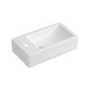 Mondella 460 x 260mm White Rococo RH Wall Hung Basin with 1 Tap Hole