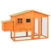 vidaXL Solid Fir Wood Chicken Coop with Nest Box Hen House Chicken Hutch Cage