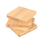 Bamboo Unique Drink Coasters Set Of 4